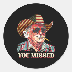 Västerländsk Trump Cowboy Du Miste Amerikansk Flag Runt Klistermärke