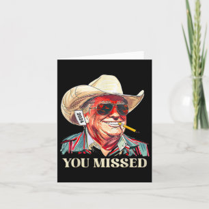 _västerländsk Trump Cowboy Du Miste Amerikanska Fl Kort
