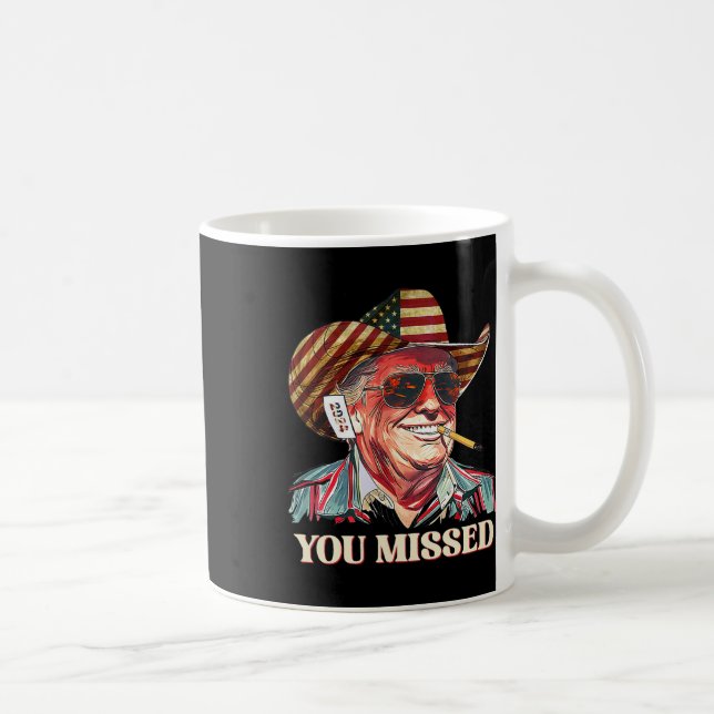 Västerländsk Trump Cowboy Du Miste Amerikanska Fla Kaffemugg (Höger)
