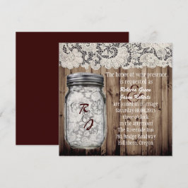 västerländsk vintage lada trä spets mason kruka br inbjudningar