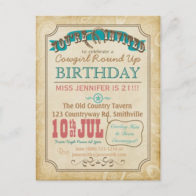 Västerländsk vykortsinbjudan inbjudan vykort (Framsida)