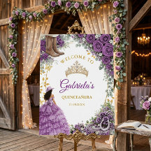 Västerländska lila rosor Country Quinceañera Välko