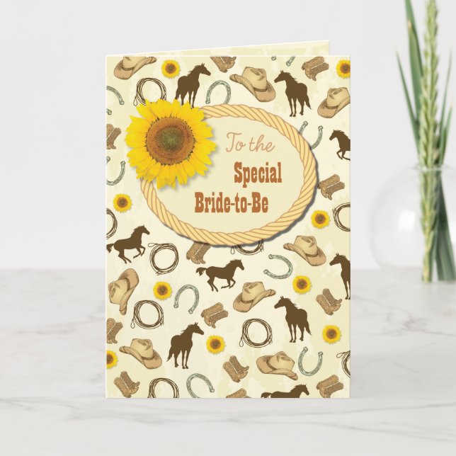 Västerländska och solrosbröllopsfestens bästa önsk kort (Framsida)