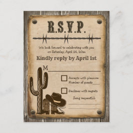 Västerländskt bröllop RSVP-kort Inbjudningar
