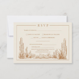 Västerländskt bröllop RSVP-kort OSA Kort