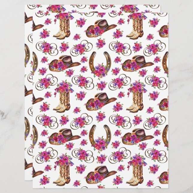 Västerländskt bröllopsskräpbokspapper (Fram/baksida)