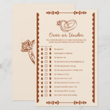 Västerländskt land Över eller Under Bröllopsspel