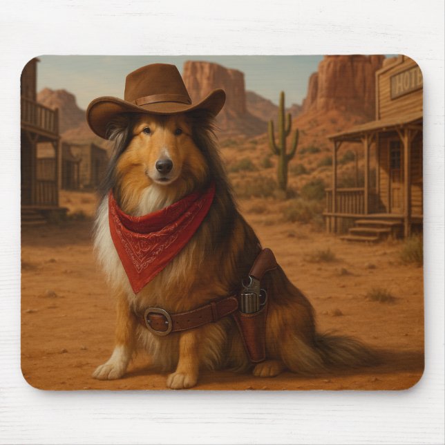 Västerländskt Sheltie-tema Musmatta (Framsidan)