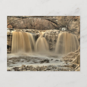 Västern Falls of the Black River, Elyria, Ohio Vykort