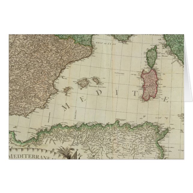 Västern Medelhavet Hälsningskort (Framsidan Horizontal)