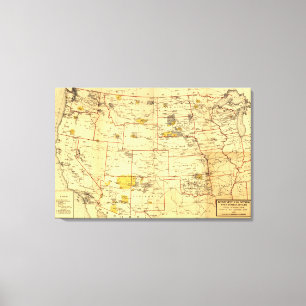 Västern Mississippi för indiska reservationer Canvastryck