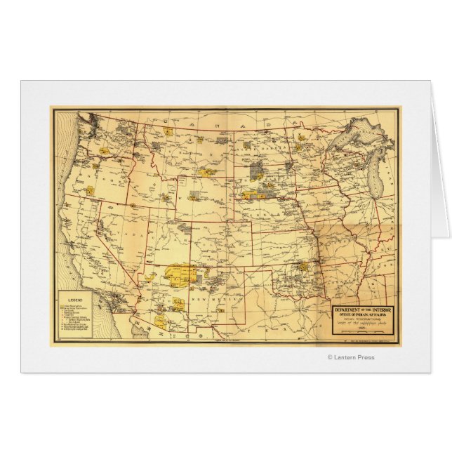 Västern Mississippi för indiska reservationer Hälsningskort (Framsidan Horizontal)