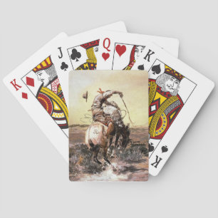 Västernkonst ”Slick Rider” av Charles M Russell Casinokort