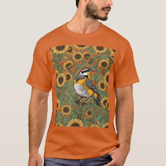 Västersånglärka omgiven av solrosor t shirt