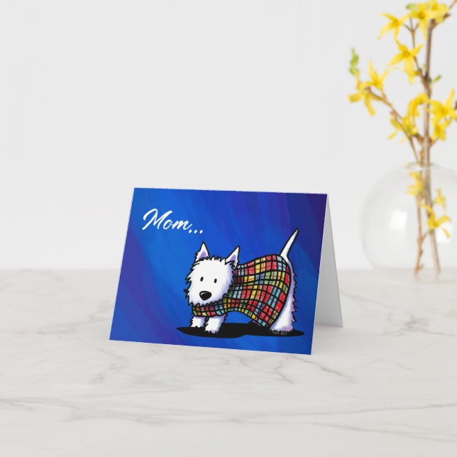 Västie Hund Mamma Dag Kort (Gul blomma)