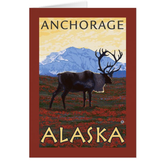Västindien - Anchorage, Alaska Hälsningskort (Framsidan)