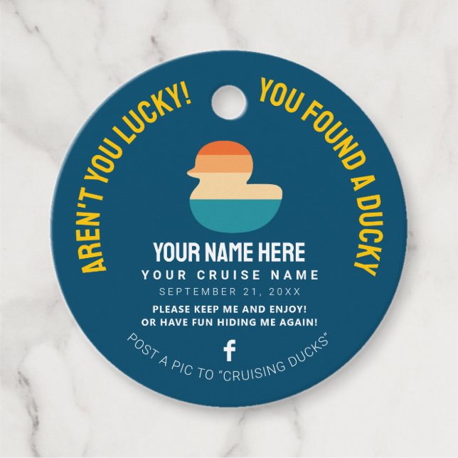 Västindien Cruise Anka Gåvor Etiketter (Framsida)