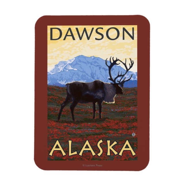 Västindien - Dawson, Alaska Magnet (Vertikal)