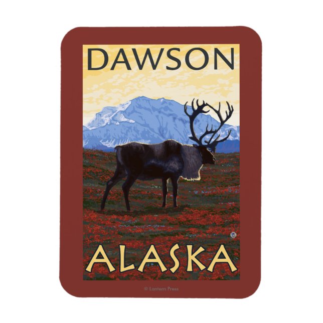 Västindien - Dawson, Alaska Magnet (Vertikal)