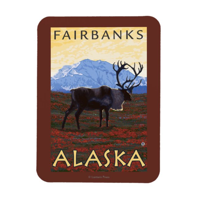 Västindien - Fairbanks, Alaska Magnet (Vertikal)