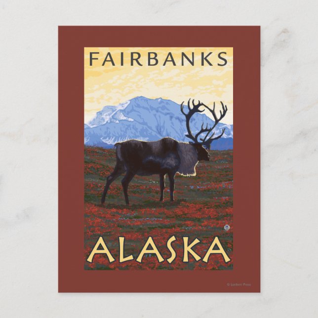 Västindien - Fairbanks, Alaska Vykort (Framsida)