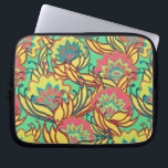 Västindien Färg Boho Blommönster Laptop Fodral<br><div class="desc">Vibrant färg i Karibien i detta boho-inspirerade blommönster. Färg omfattar rosa,  orange,  gult,  blått och turkos.</div>