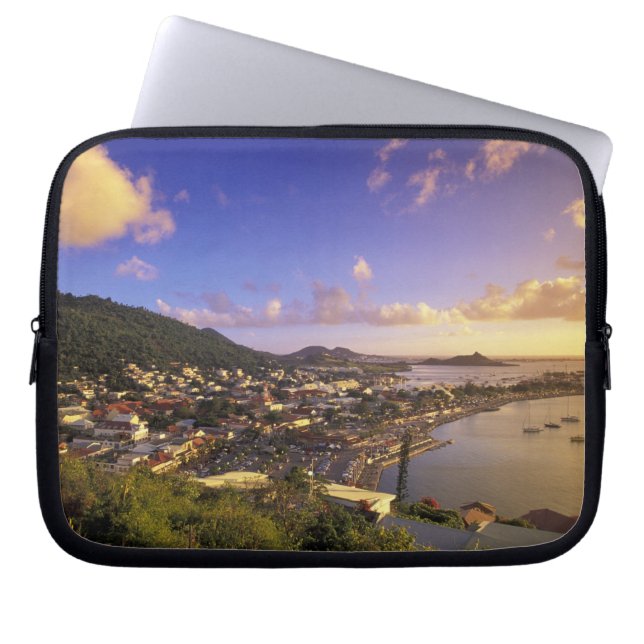 Västindien, Fransk Väster Indies, St. Martin. Laptop Sleeve (Framsidan)