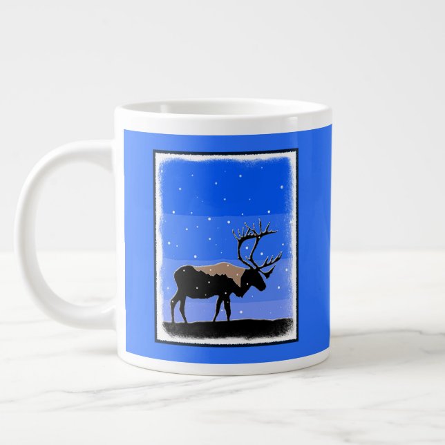 Västindien i Winter - Original Wildlife Art Jumbo Mugg (Vänster)