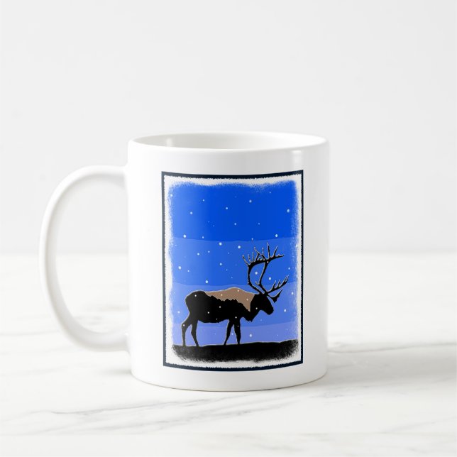 Västindien i Winter - Original Wildlife Art Kaffemugg (Vänster)