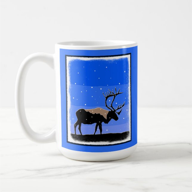 Västindien i Winter - Original Wildlife Art Kaffemugg (Vänster)