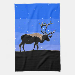 Västindien i Winter - Original Wildlife Art Kökshandduk
