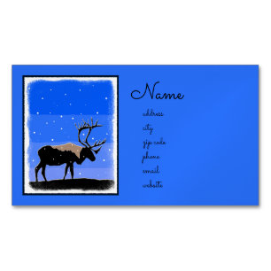 Västindien i Winter - Original Wildlife Art Magnetiska Visitkort