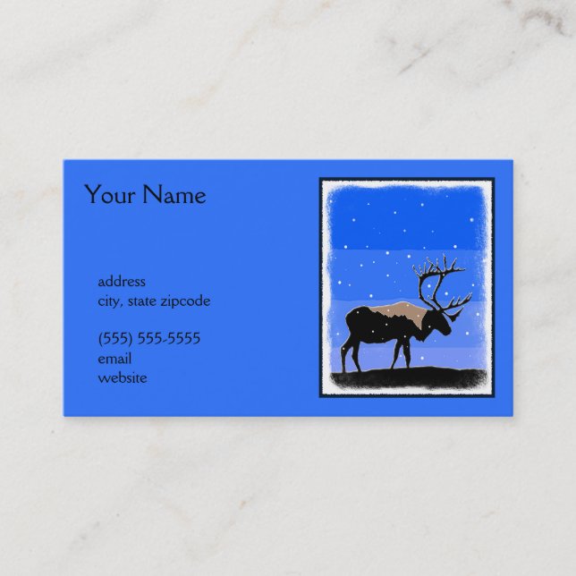 Västindien i Winter - Original Wildlife Art Visitkort (Framsida)