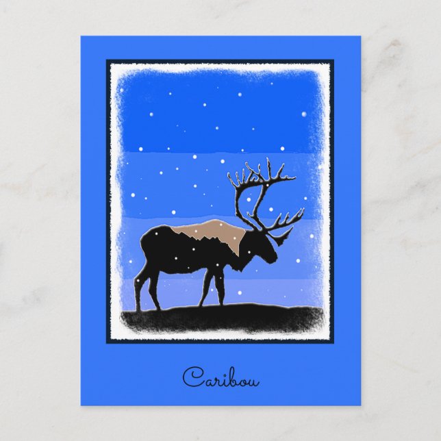 Västindien i Winter - Original Wildlife Art Vykort (Framsida)