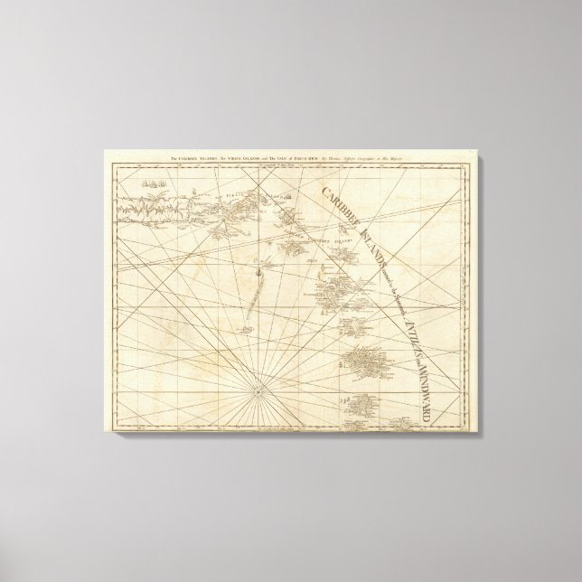 Västindien, Jungfruöarna Canvastryck (Framsida)