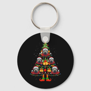 Västindien Munk Seal Hund Santa Hat Julgran X Nyckelring