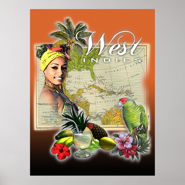 Västindien Poster (Framsidan)