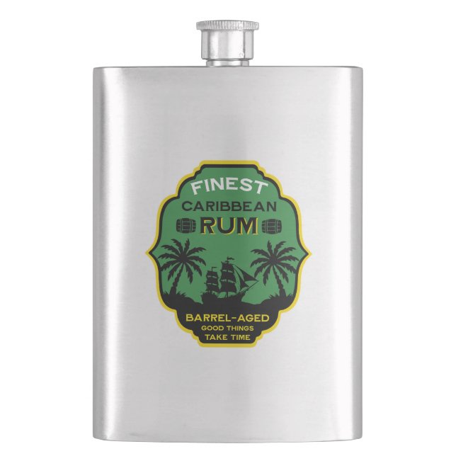 Västindien Rum Gift Fickplunta (Framsidan)