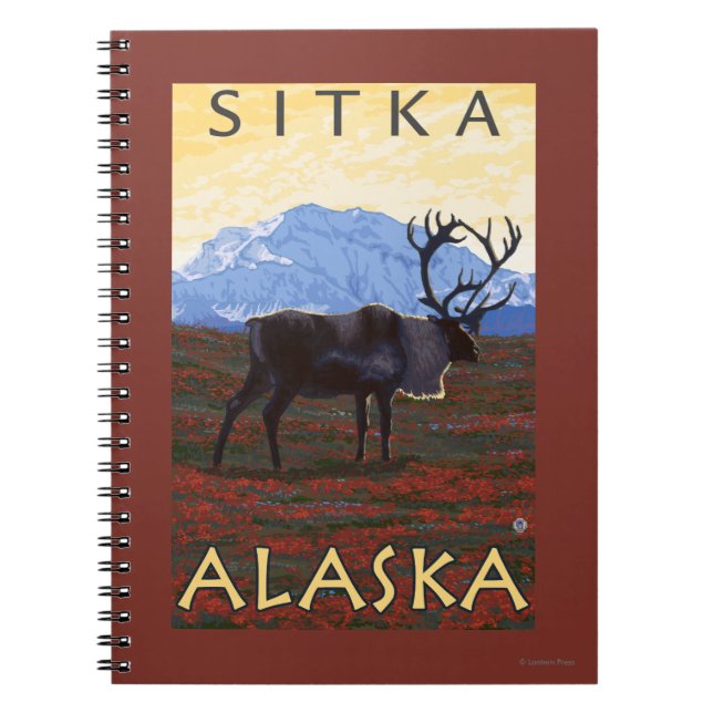 Västindien - Sitka, Alaska Anteckningsbok Med Spiral (Framsidan)