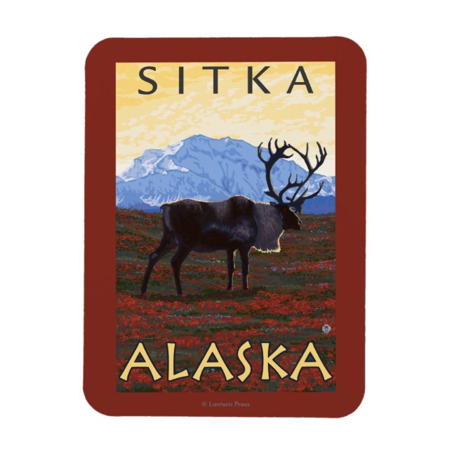 Västindien - Sitka, Alaska Magnet (Vertikal)