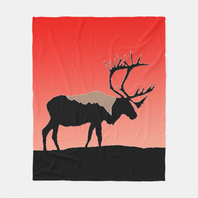Västindien vid Sunset - Original Wildlife Art Fleecefilt (Framsidan)