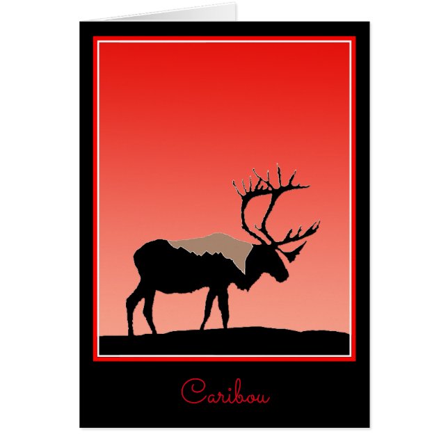 Västindien vid Sunset - Original Wildlife Art Hälsningskort (Framsidan)