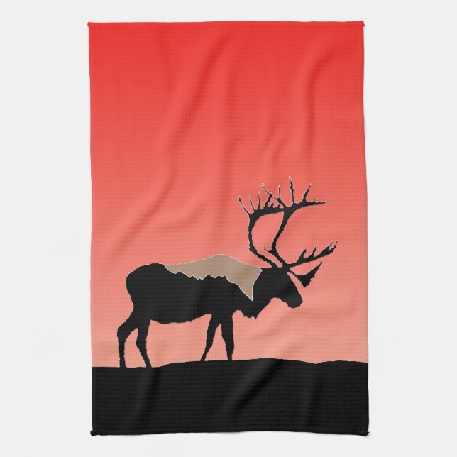 Västindien vid Sunset - Original Wildlife Art Kökshandduk (Vertikal)
