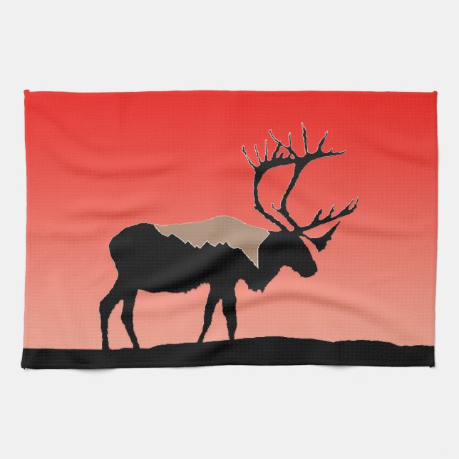 Västindien vid Sunset - Original Wildlife Art Kökshandduk (Horisontell)