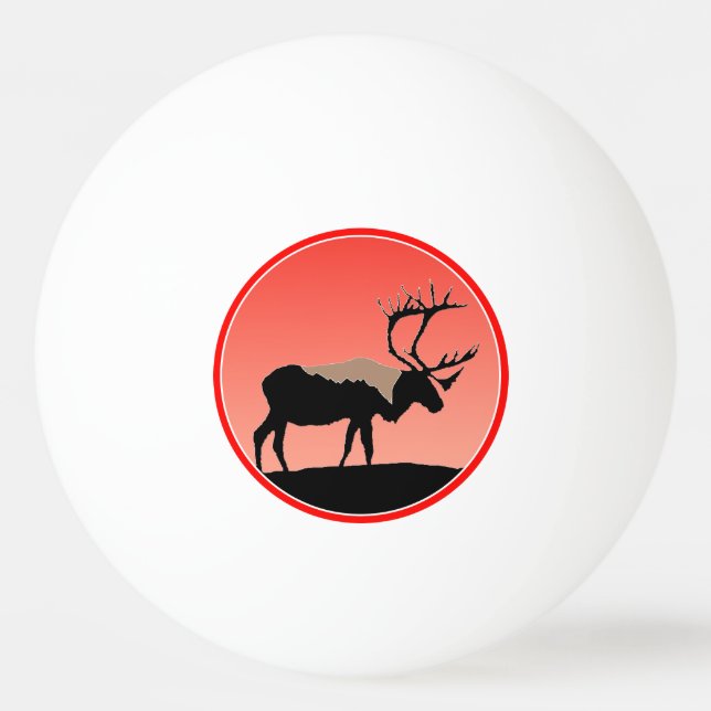 Västindien vid Sunset - Original Wildlife Art Pingisboll (Framsidan)