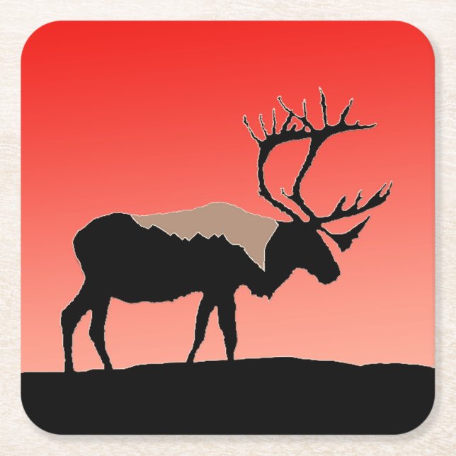 Västindien vid Sunset - Original Wildlife Art Underlägg Papper Kvadrat (Framsidan)