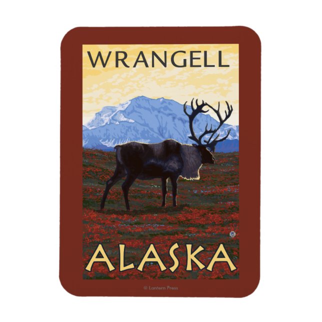 Västindien - Wrangell, Alaska Magnet (Vertikal)