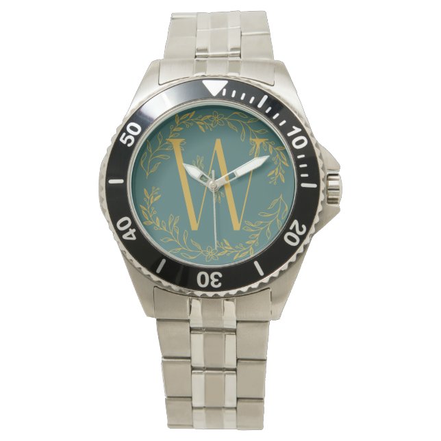 Västindiens nuvarande monogrammade Marskalkar Färg Armbandsur (Framsida)