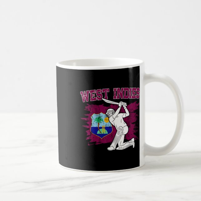 Västindisk cricketfantast Västindisk cricket-suppo Kaffemugg (Höger)