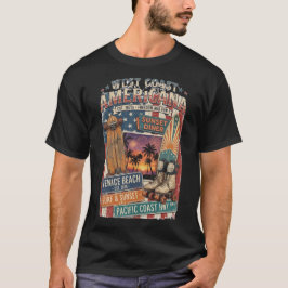 Västkust Americana Venice Beach Surf Retro T Shirt